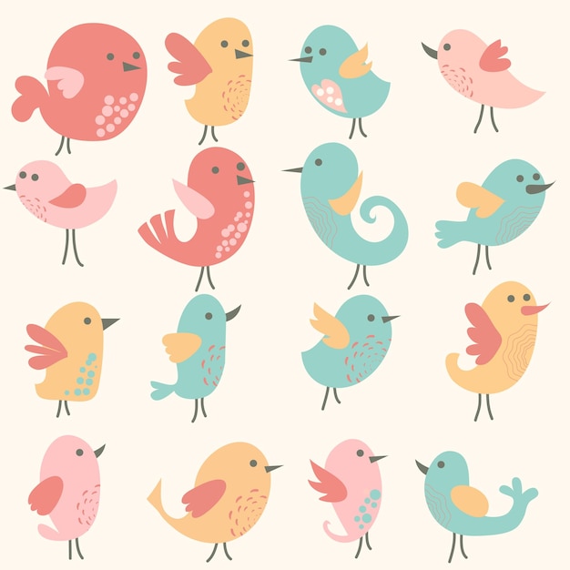 Vector Birds Design Set