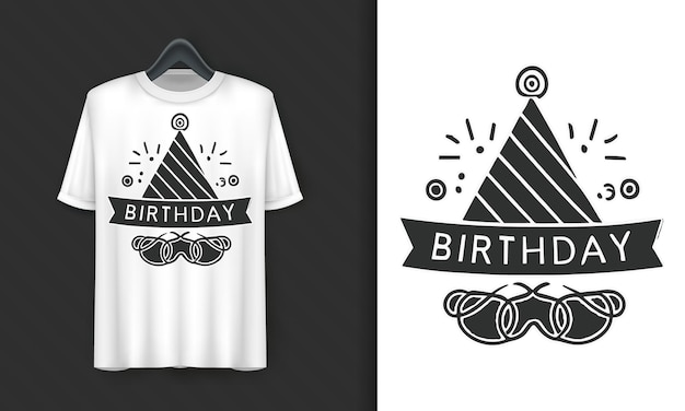 Vector vector birthday lettering with candles tshirt design