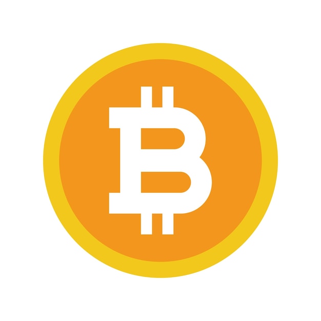 Vector Bitcoin Icon Flat Ontwerp