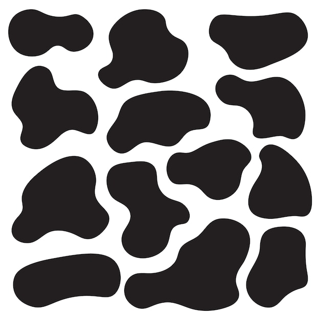 vector black abstract shapes