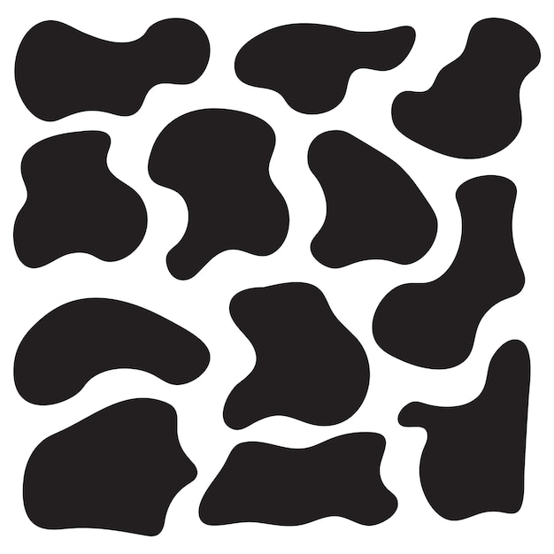 vector black abstract shapes