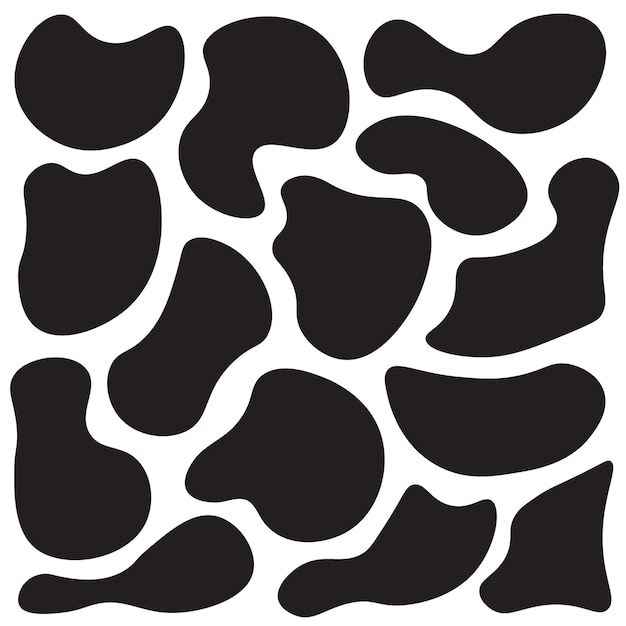 vector black abstract shapes