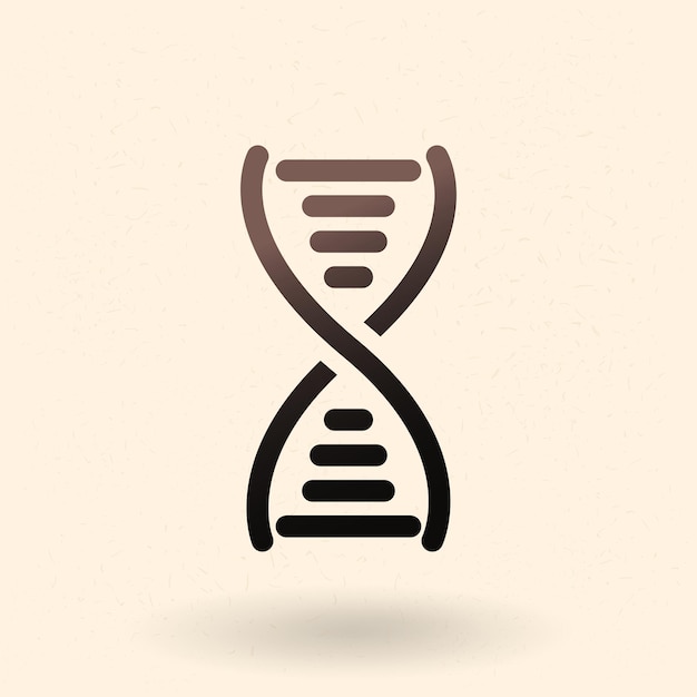 벡터 블랙 Dna 아이콘 Deoxyribonucleic 산 기호