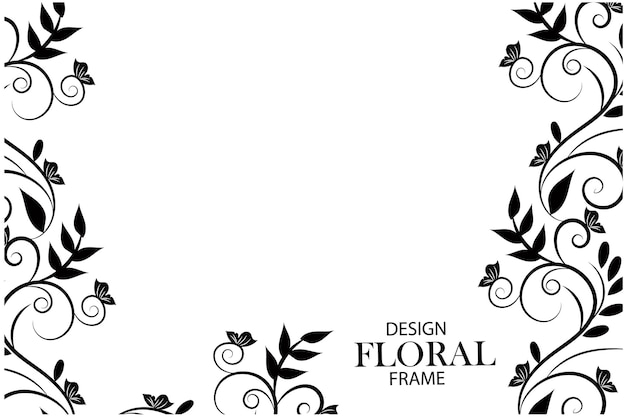 vector black floral background