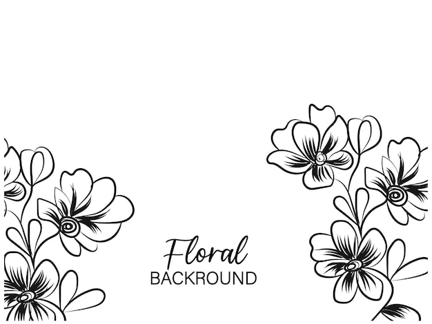 Vector vector black floral background