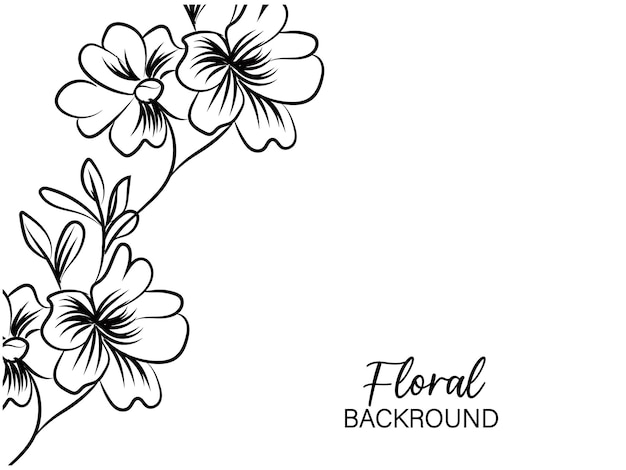 Vector vector black floral background