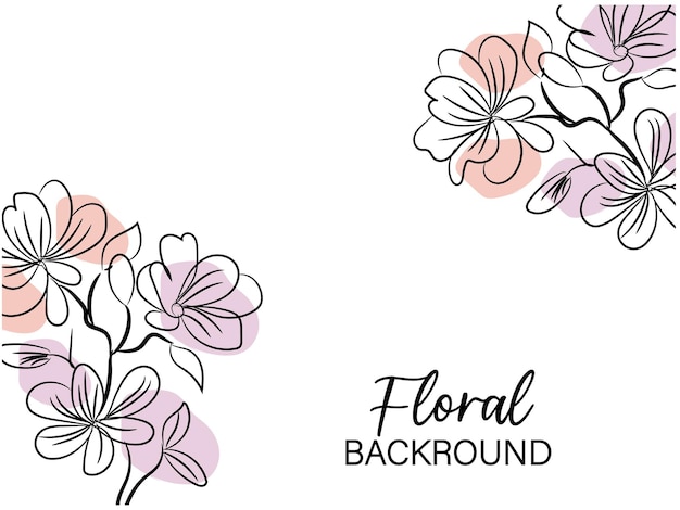 Vector black floral background