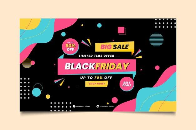 Vector vector black friday banner template and text effect design