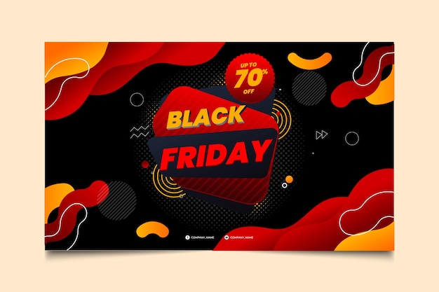 Vector black friday banner template and text effect design