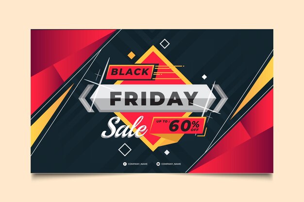 Vector vector black friday banner template and text effect design