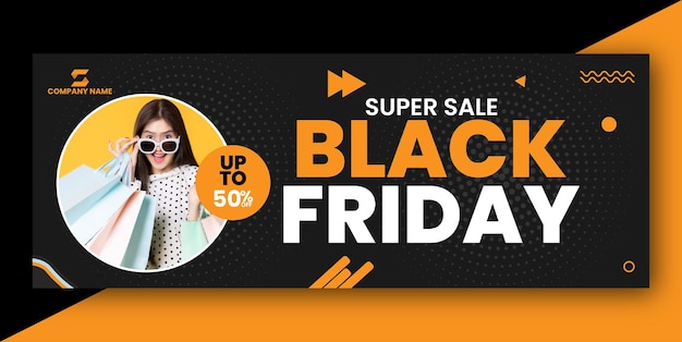 vector black friday facebook cover template