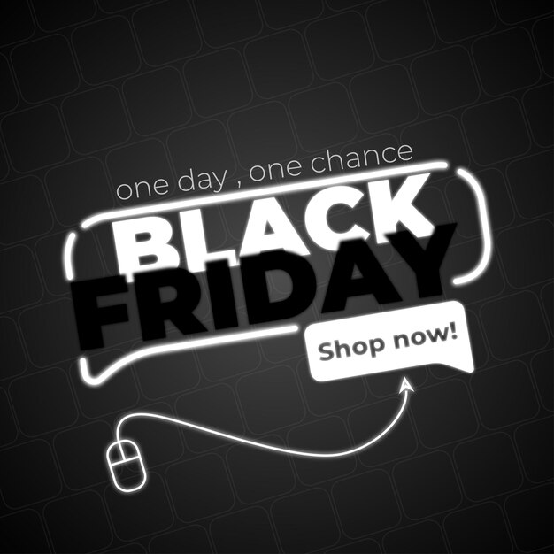 vector black friday one day one chance