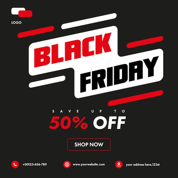 vector black Friday social media sales banner template