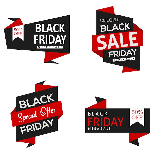 Vector Black Friday Tags Collection