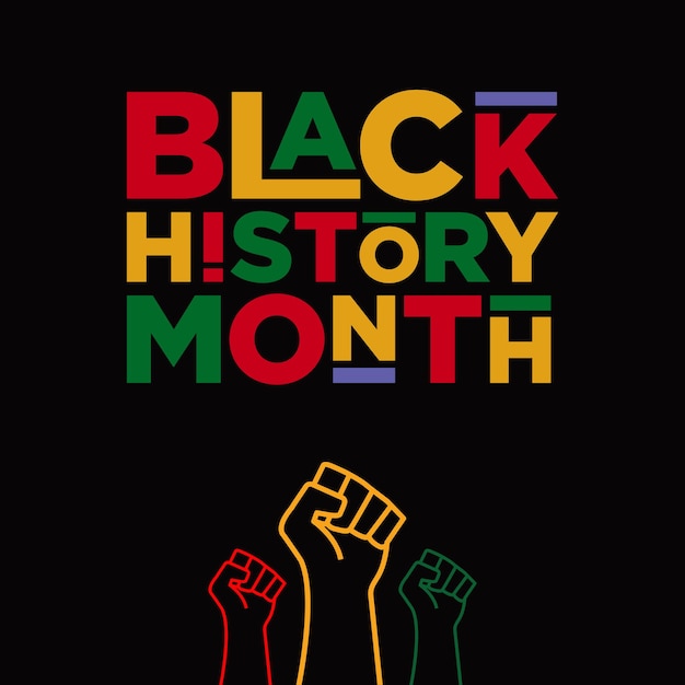 vector black history month flat illustration