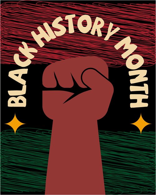Vector vector black history month poster or flyer template
