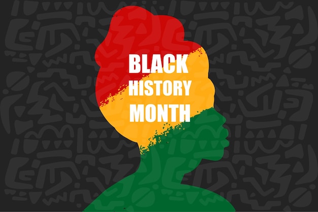 Vettore vector black history month social media banner post background