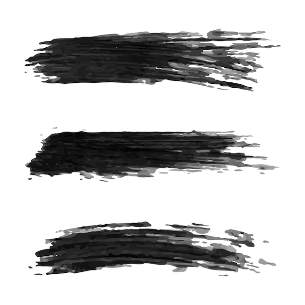 Vector black ink brush stroke