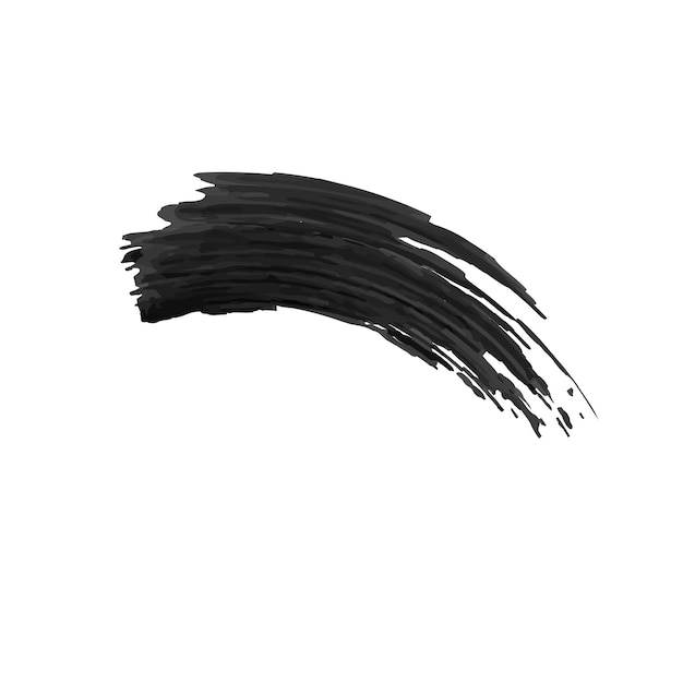 Vector black ink brush stroke