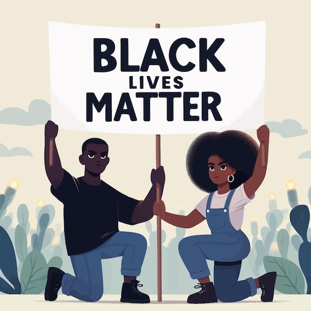 Vector vector black lives matter concept