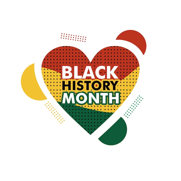 Vector vector black month history design  with love for logo or icon