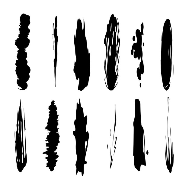 Vector vector black paint ink brush stroke brush line or texture ink brush stroke vector