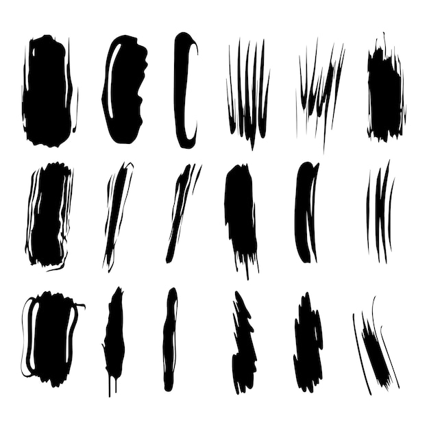 Vector black paint ink brush stroke brush line or texture ink brush stroke vector