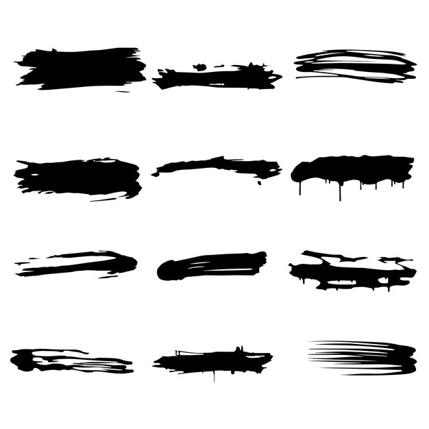 Vector black paint ink brush stroke brush line or texture ink brush stroke vector