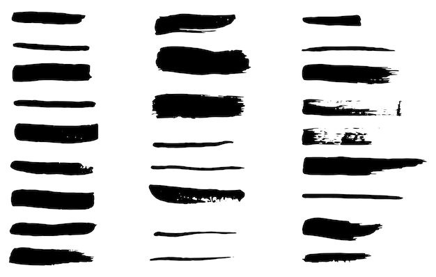 Vector vector black paint ink brush stroke brush line or texture