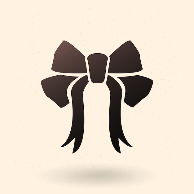 Vector Black Silhouette Bow Icon