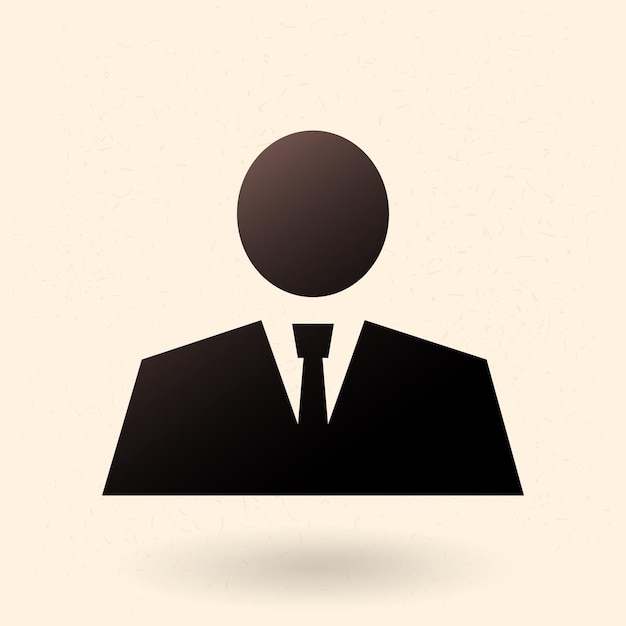 Vector Black Silhouette Icon Businessman