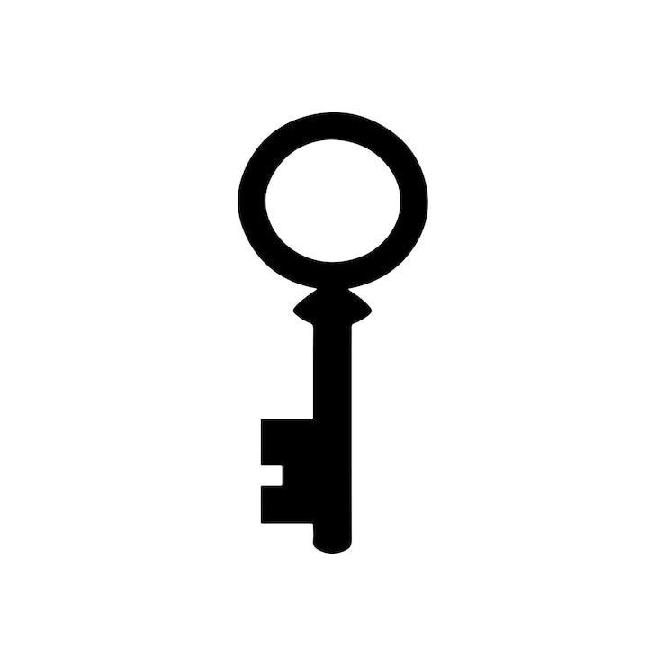 Vector 키의 검은 실루의 터