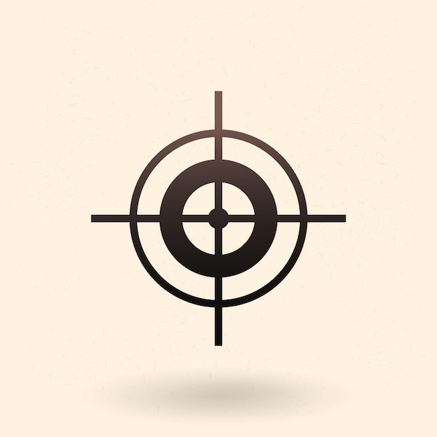 Vector black target icon