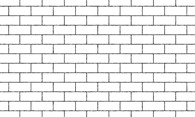 Vector vector black and white brick wall lines texture for background wallpaper resources etc