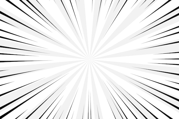 Vector black and white concentration in the center of the composition Comic background