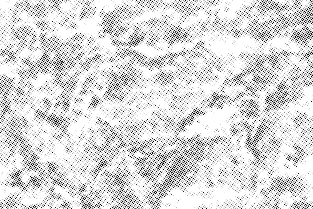 Vector black and white halftone pattern texture effect on white background