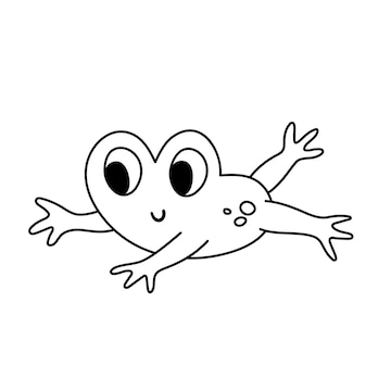 Premium Vector | Vector black and white jumping frog funny woodland swamp  animal cute forest reptile outline illustration for kids isolated on white  background outline toad iconxa