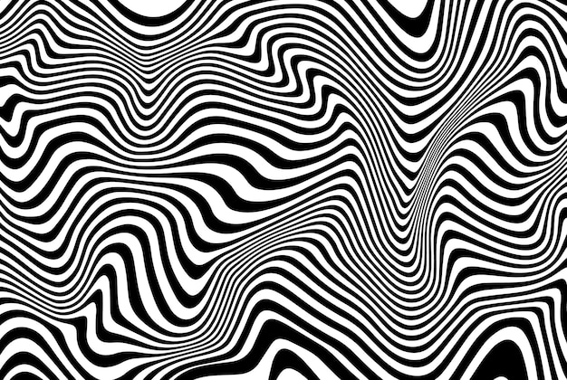 Vector vector black and white wavy background stylish texture with wavy stripes lines geometric abstract background illustration