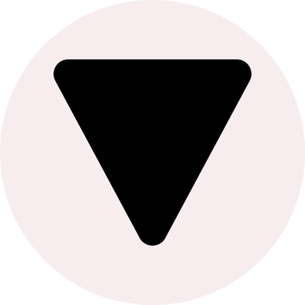 Vector black yield icon illustration used for traffic sign