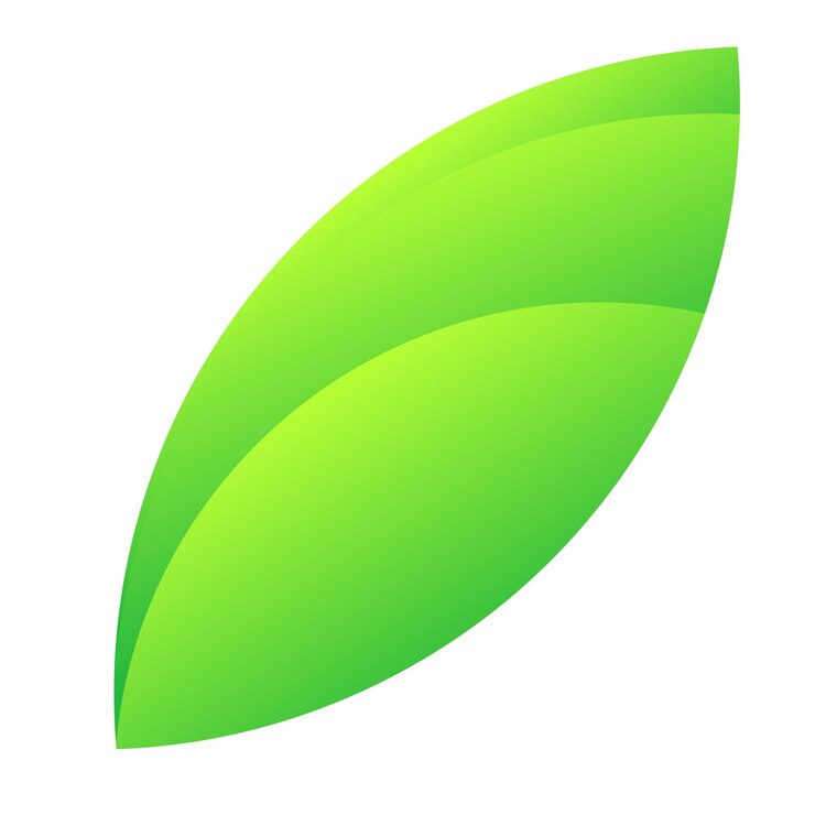 Vector vector blad logo gradiënt overlappende stijl