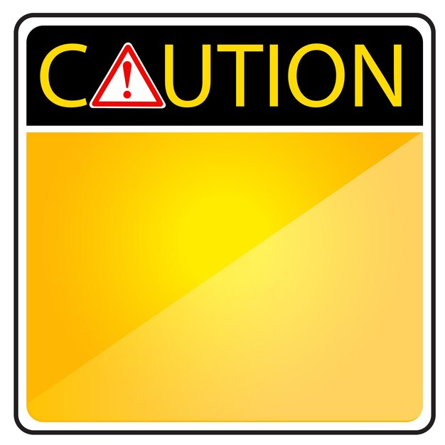 Vector vector blank alert sign isolated on white