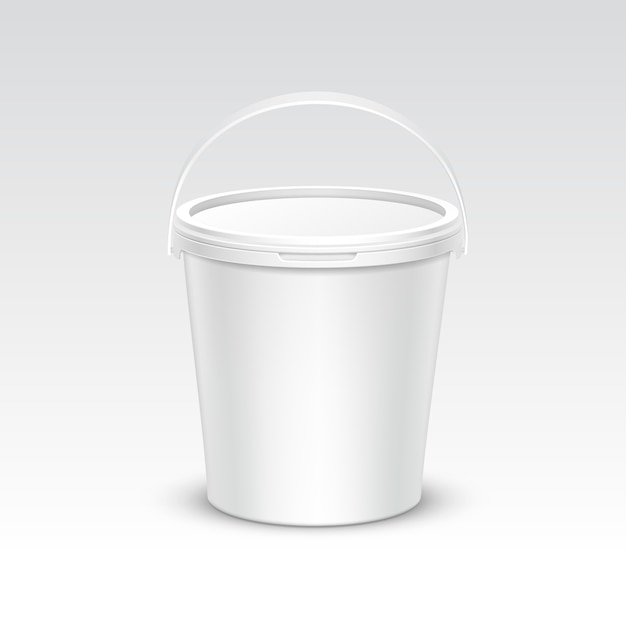 Vector vector blank plastic bucket container packaging