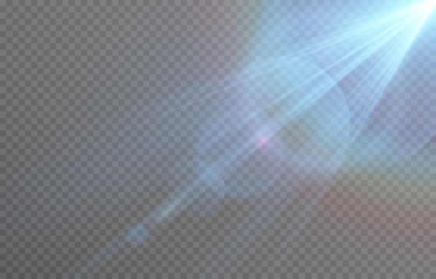 Vector blauw licht met schittering png. blauw flitslicht png. blauwe gloed. magisch licht. stralen van licht png.