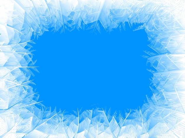 Vector blauw vorst frame. eps8. rgb. eén globale kleur