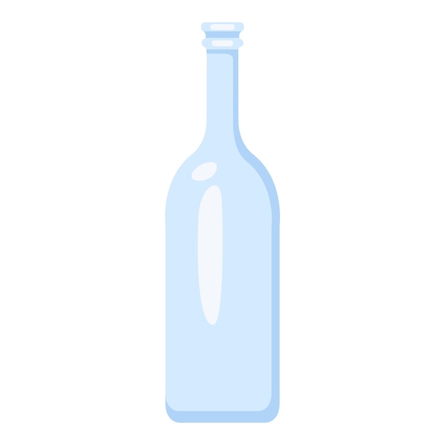 Vector blauwe glazen fles pictogram