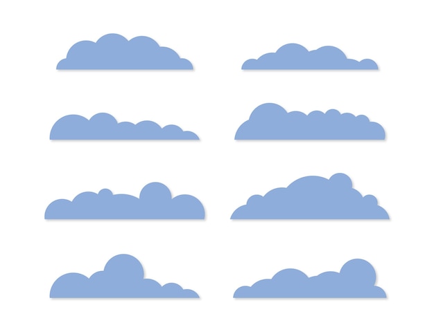 Vector vector blauwe wolkeninzameling