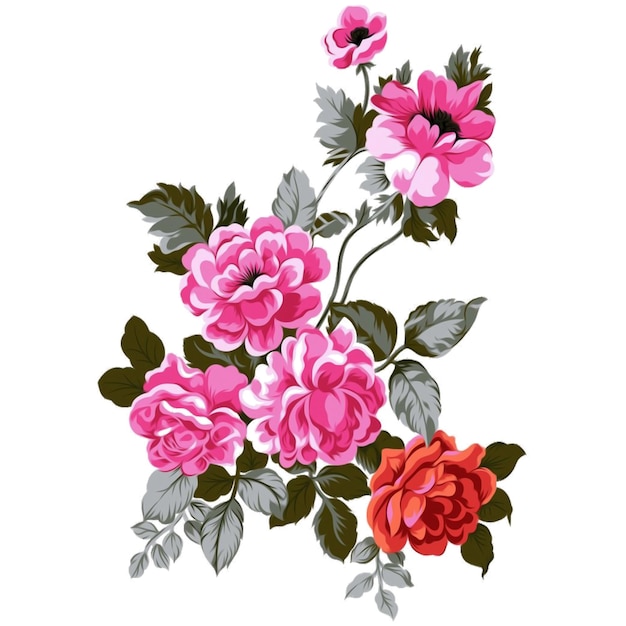 vector bloem kaart vector mooie bos bloemen set vector illustratie bloem set bloemen