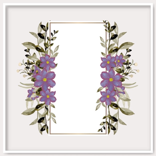 Vector bloemen aquarel frame collectie