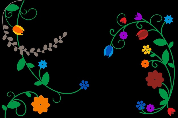 Vector bloemenornament voor achtergrond Kleurrijk ontwerp met bloemen
