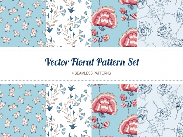 Vector vector bloemmotief set